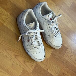 Reebok White Leather Trainers